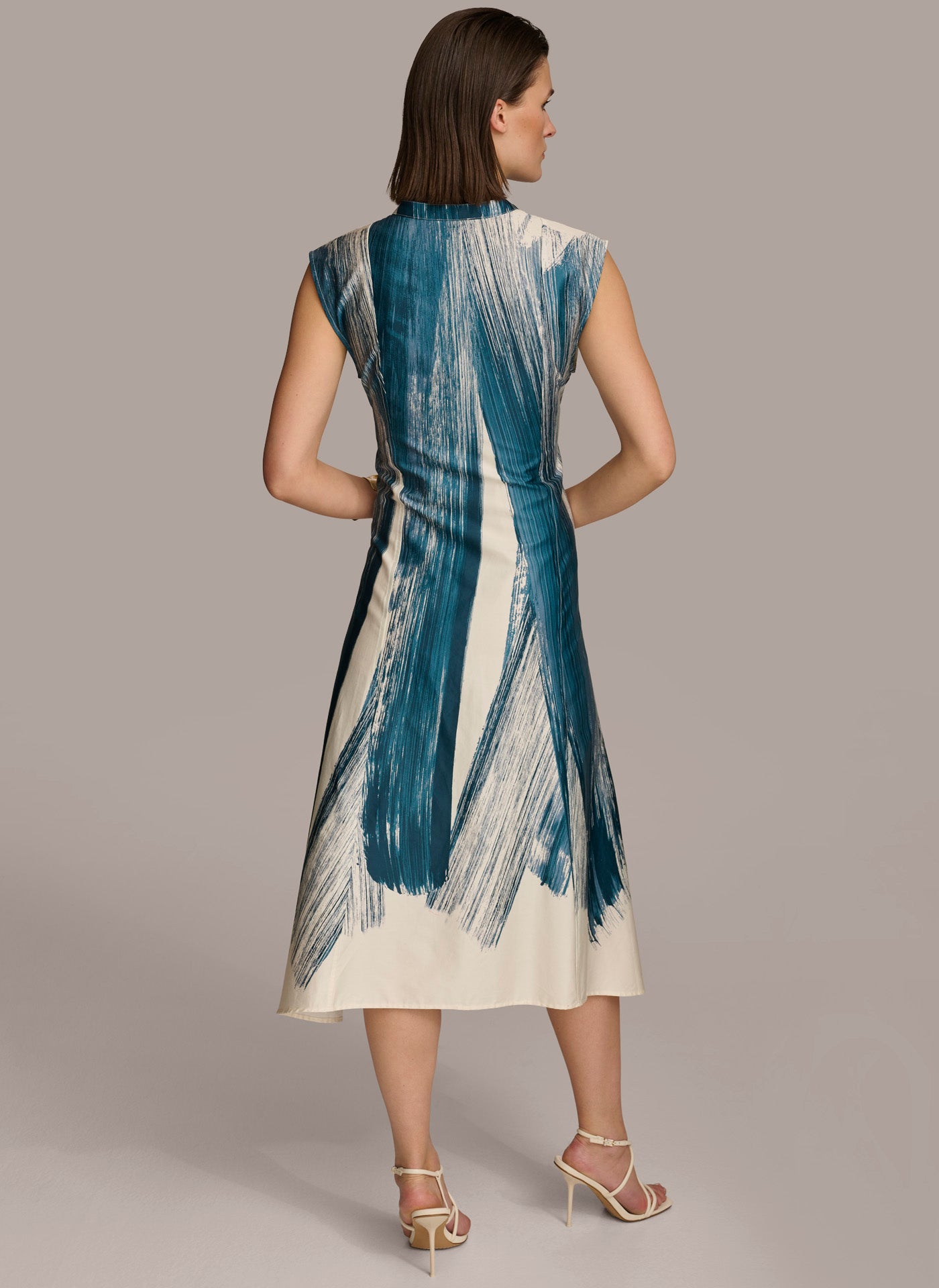 (image for) REFINED PRINT CAP SLEEVE DRESS